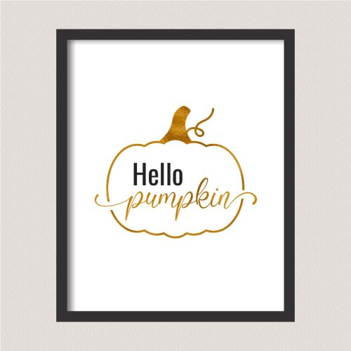 Printable hello pumpkin wall art