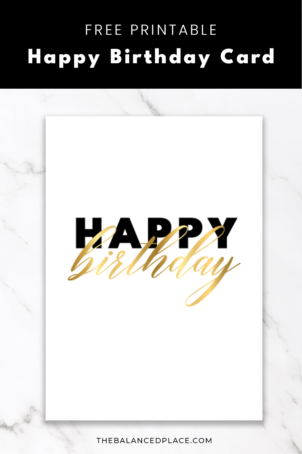 Printable happy birthday gift card