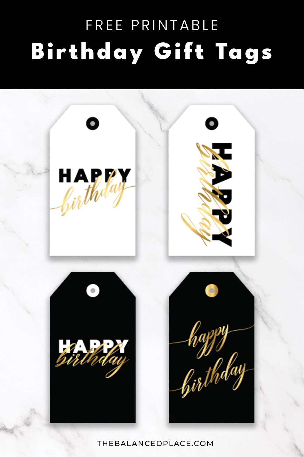 Happy birthday gift tags