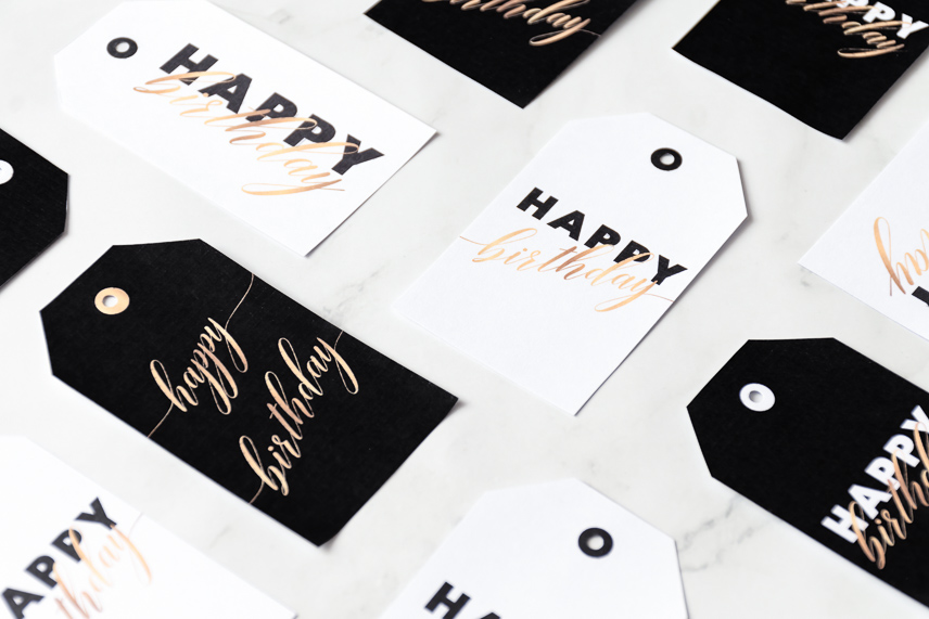 Happy birthday gift tags