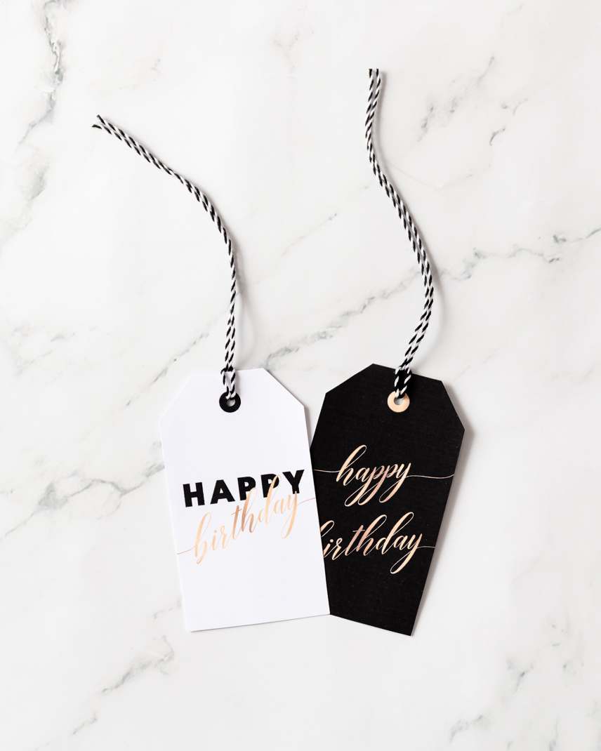 Happy birthday gift tags