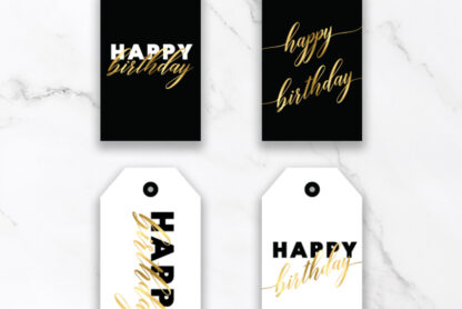 Happy birthday gift tags