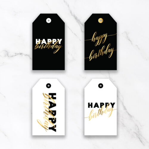 Happy birthday gift tags