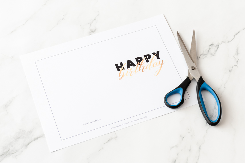 Printable happy birthday gift card