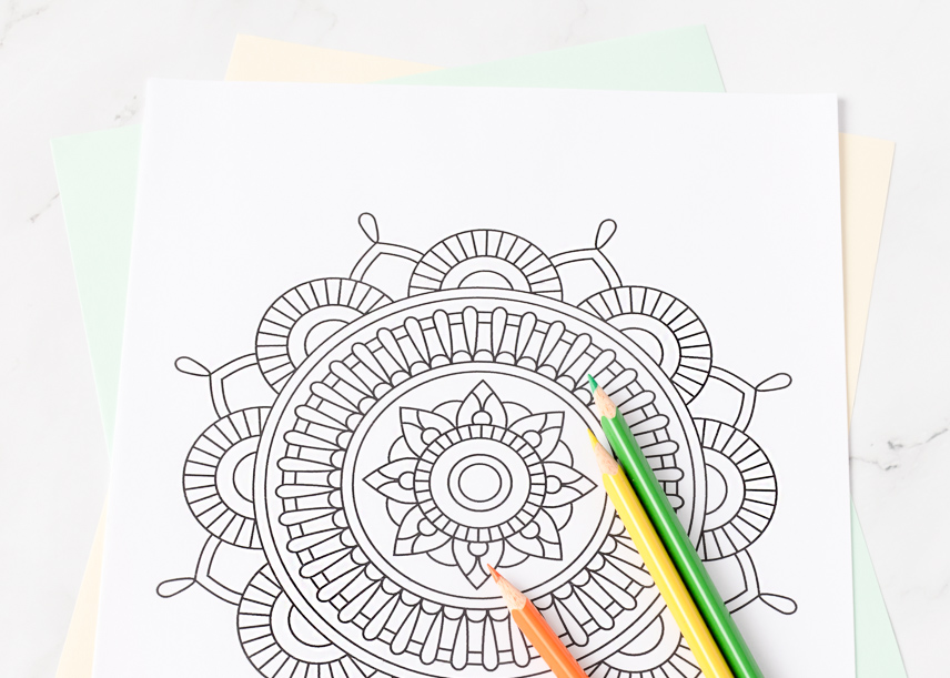 Printable mandala coloring page