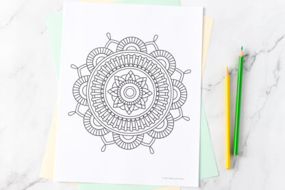 Printable mandala coloring page