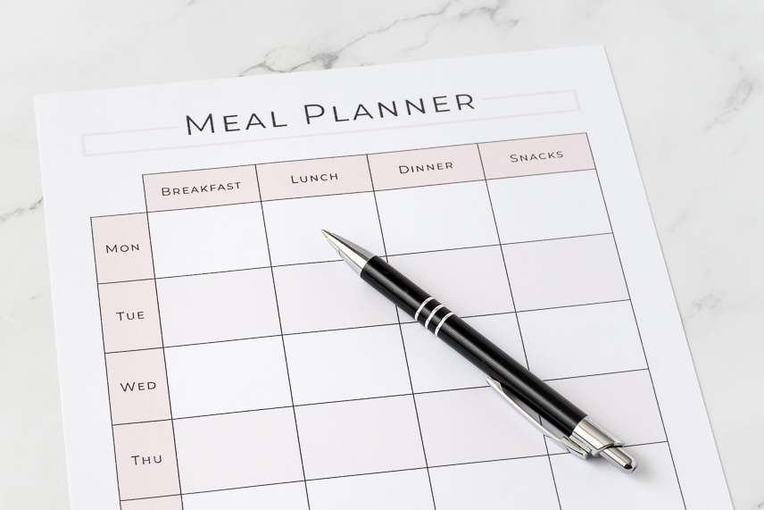 Printable weekly meal planner