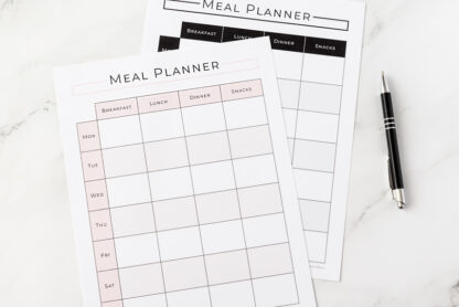 Printable weekly meal planner