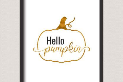 Printable hello pumpkin wall art