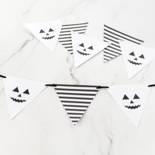 Printable Jack-o-lantern bunting